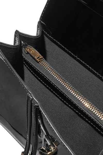 Shop Chylak Mini Patent-leather Belt Bag In Black