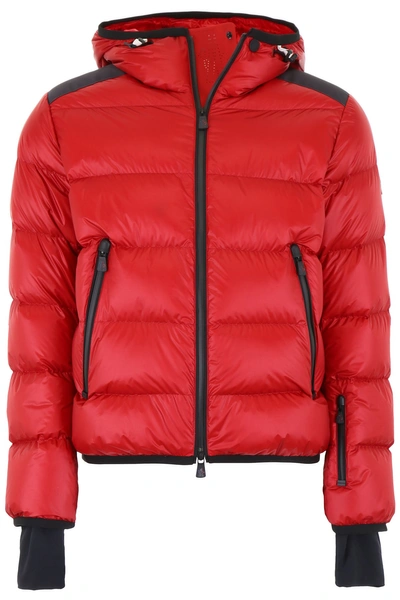 Shop Moncler Grenoble Padded Down Hooded Jacket In Bordeaux
