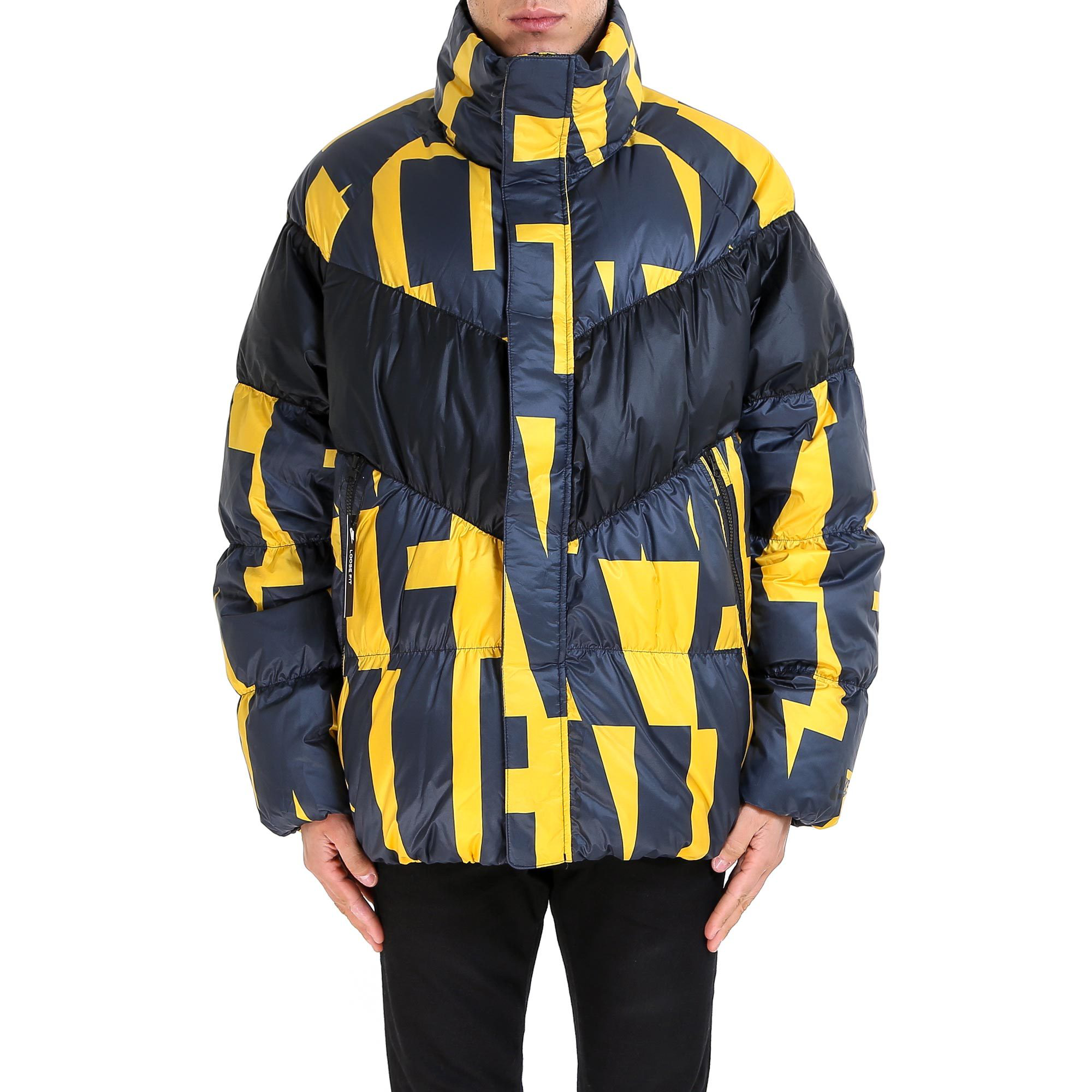 nike down chevron panel jacket in black