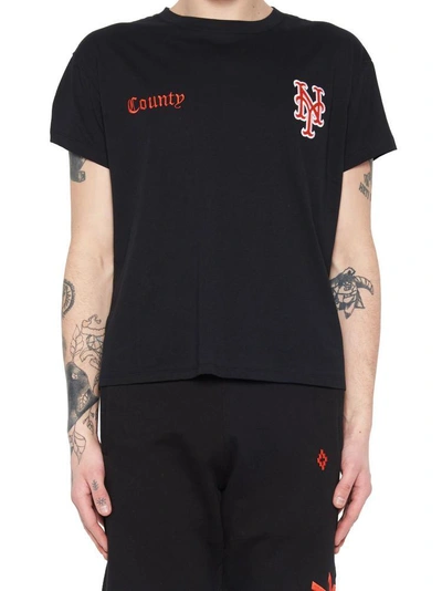 Shop Marcelo Burlon County Of Milan Ny Mets Embroidered T In Black