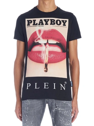 Shop Philipp Plein Vintage Playboy Crew Neck T In Black