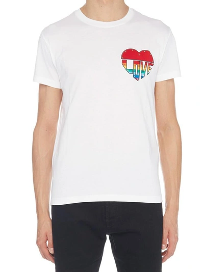 Shop Valentino Love Print T In White