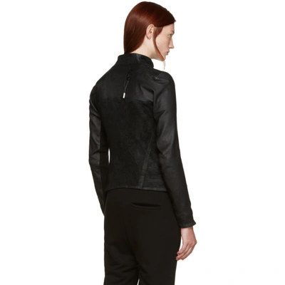 Shop Boris Bidjan Saberi Black Brushed Suede Jacket In C4 Black