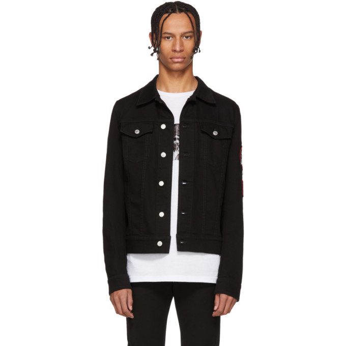 black denim jacket with roses