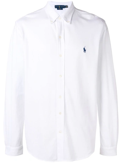 Shop Polo Ralph Lauren Button Down Collar Shirt - White