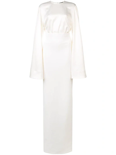 Shop Solace London Nova Floor Length Gown - White