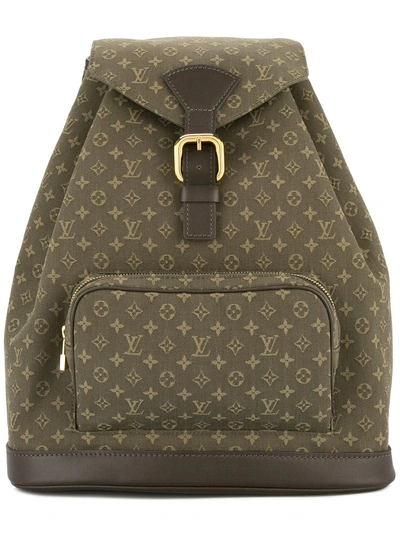 Shop Pre-owned Louis Vuitton Montsouris Gm Backpack In Green