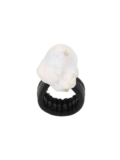 Shop Monies Pearl Ring - Black