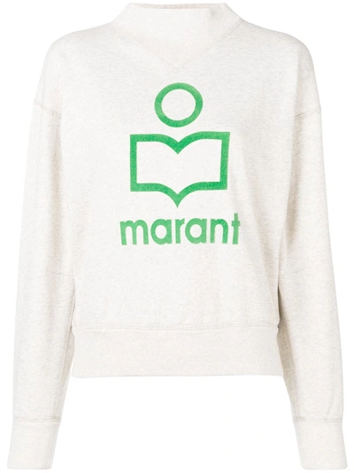 Shop Isabel Marant Étoile Logo Print Sweatshirt - Neutrals