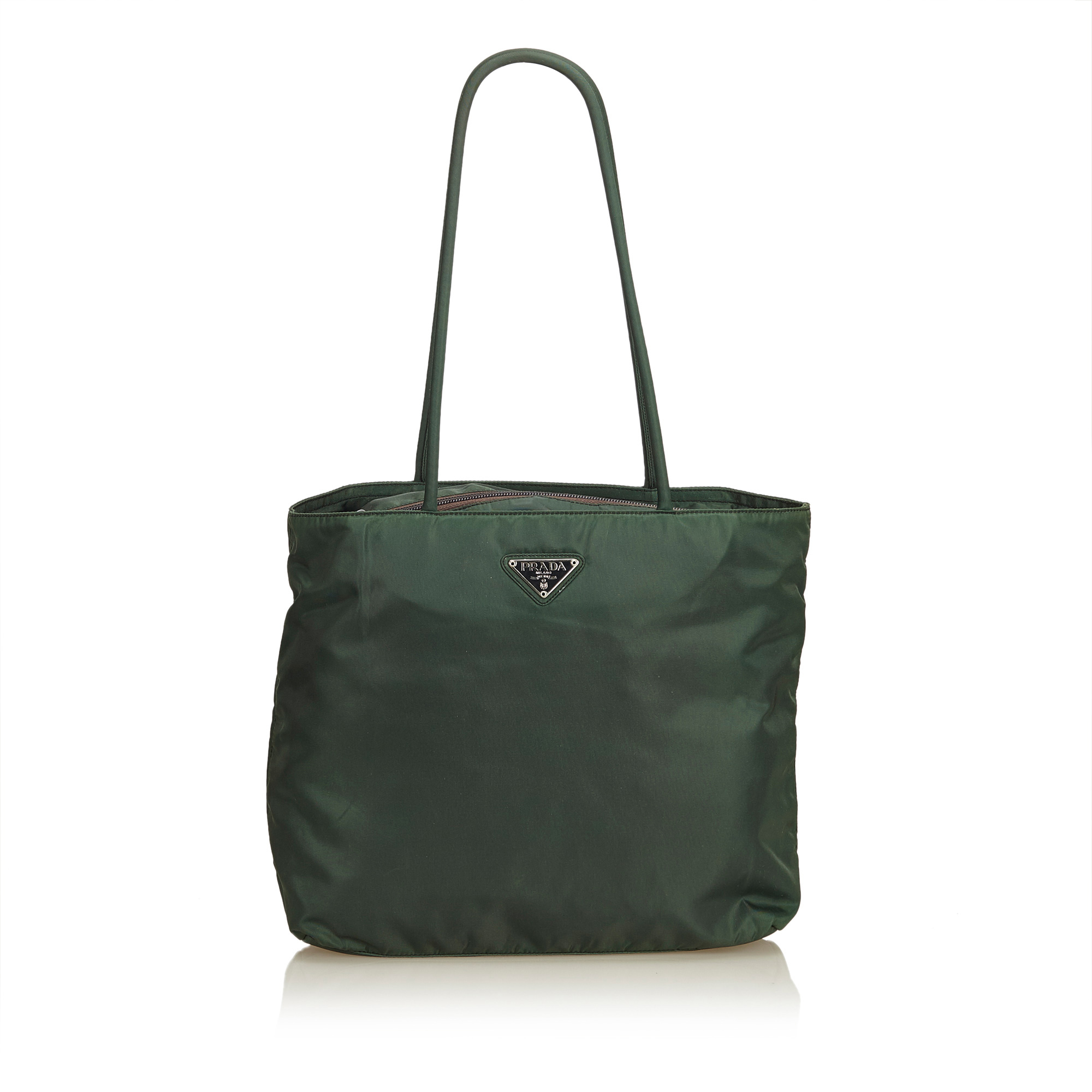 prada green tote