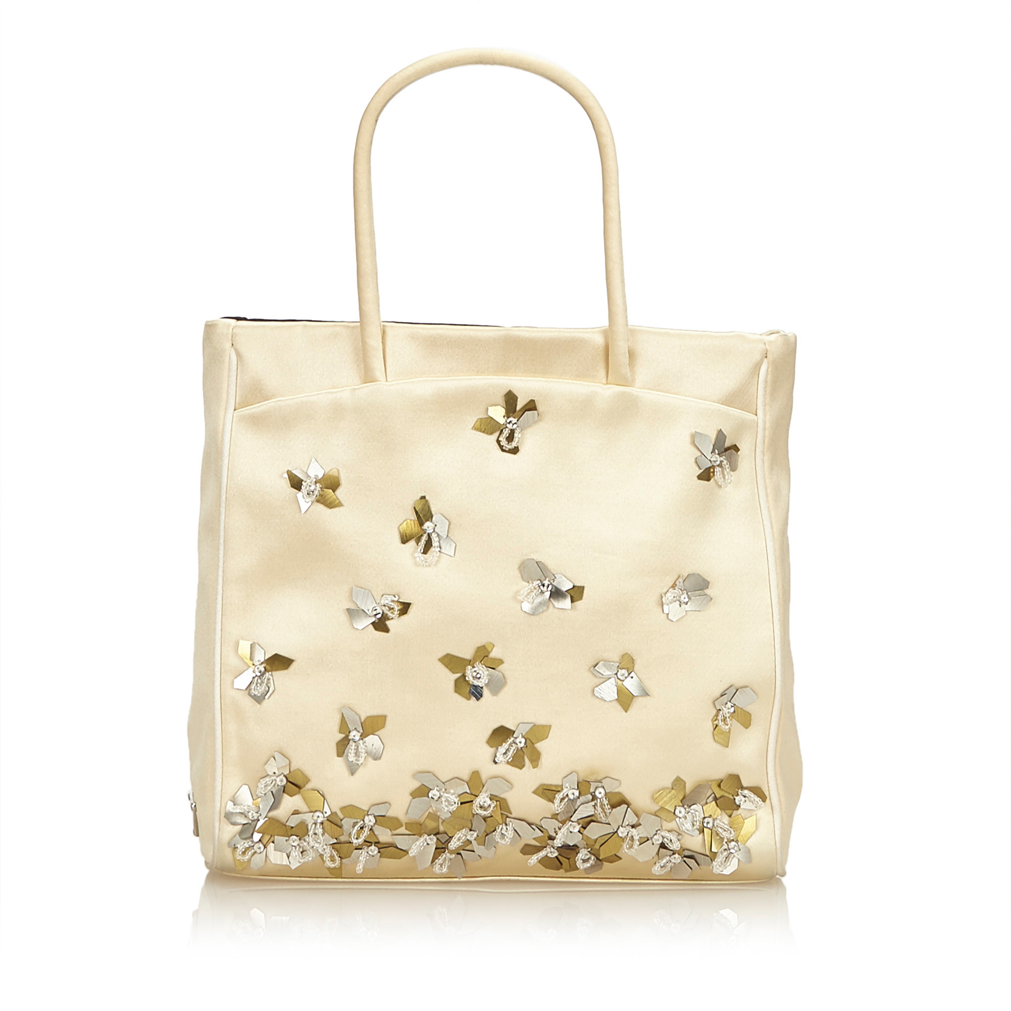 gold satin bag