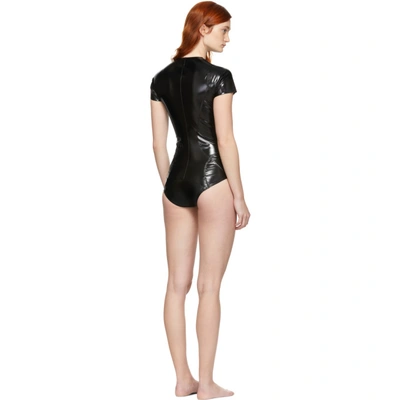Shop Lisa Marie Fernandez Black Pvc Farrah One-piece Swimsuit
