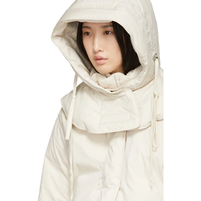 Shop Helmut Lang Off-white Down Puffer Jacket