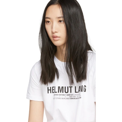 Shop Helmut Lang Ssense Exclusive White Logo Baby T-shirt In Wht/blk