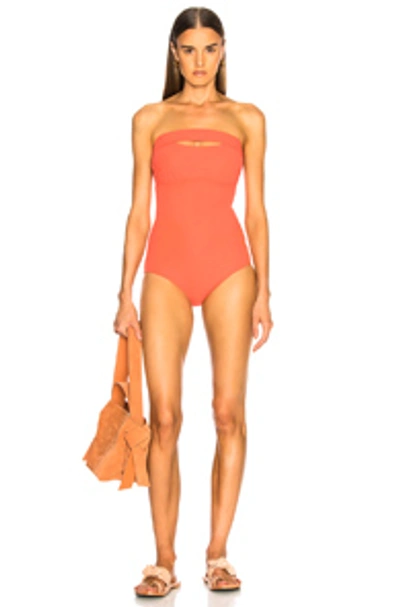 Shop Flagpole Gemma Swimsuit In Orange In Papaya