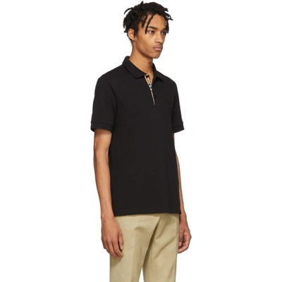 Shop Burberry Black Core Polo In 106226 Blac