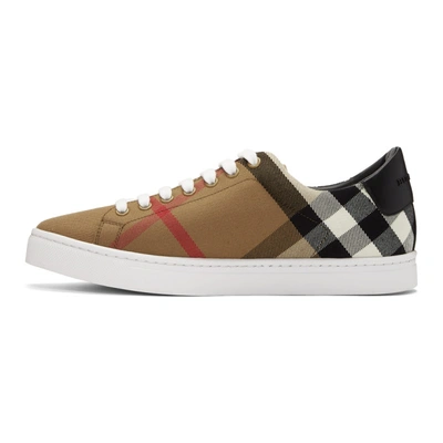 Shop Burberry Brown Albert Sneakers