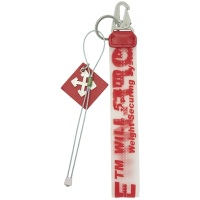 Shop Off-white Red Rubber Keychain