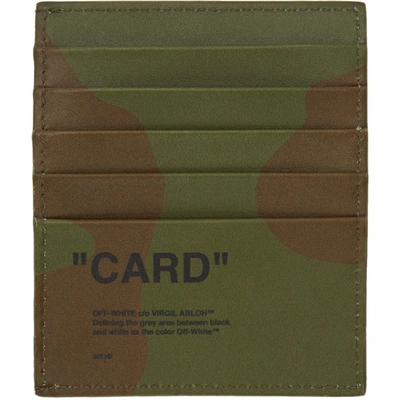 Shop Off-white Multicolor Camo Quote Card Holder In Allover