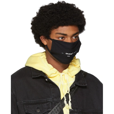 Shop Off-white Black Logo Mask In Black/white