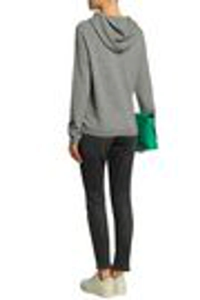 Shop Chinti & Parker Chinti And Parker Woman Intarsia Wool And Cashmere-blend Hoodie Gray