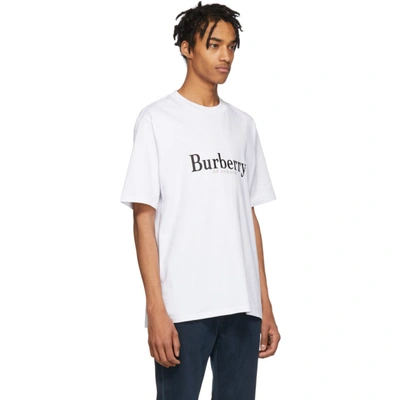 Shop Burberry White Vintage Logo Lopori T-shirt In Abtot White