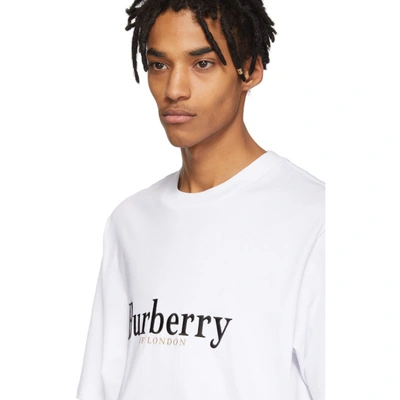 BURBERRY 白色 LOPORI 复古徽标 T 恤