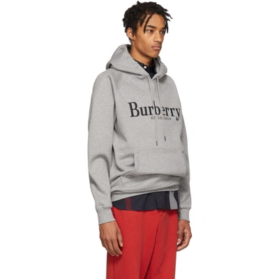 Shop Burberry Grey Clarke Hoodie In Abyqiplgrym