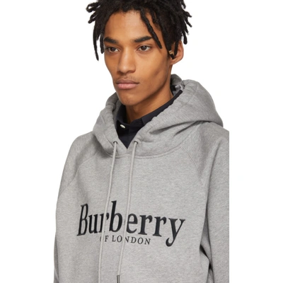 Shop Burberry Grey Clarke Hoodie In Abyqiplgrym