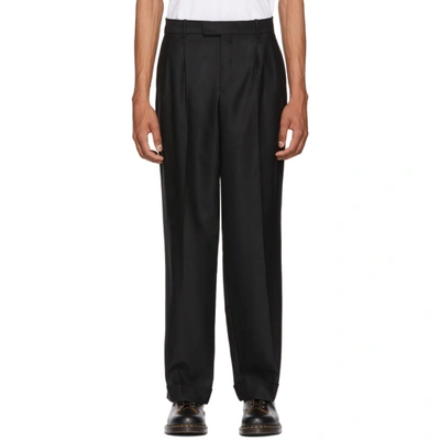 Shop Burberry Black Thruloe Trousers In P81300black