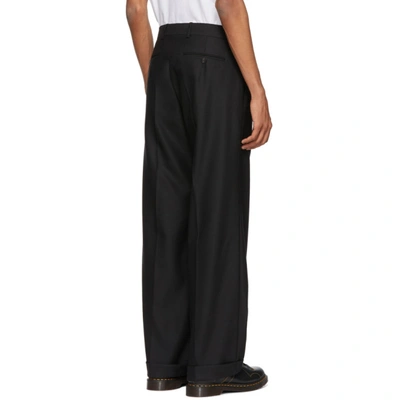 Shop Burberry Black Thruloe Trousers In P81300black