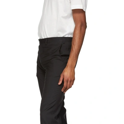 Shop Brioni Black Megeve Slim Trousers In 1000 Black