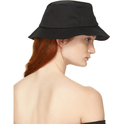 Shop Re/done Black Originals Logo Bucket Hat