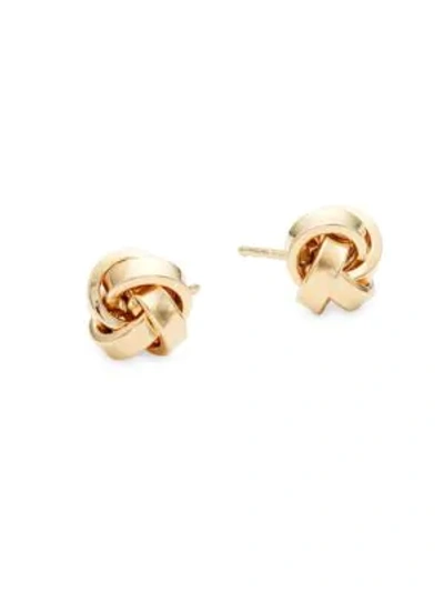 Shop Saks Fifth Avenue 14k Yellow Gold Love Knot Stud Earrings
