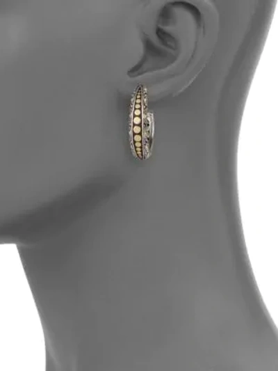 Shop John Hardy Women's Dot 18k Yellow Gold & Sterling Silver Gypsy Hoop Earrings