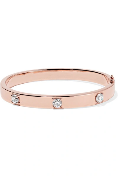 Shop Anita Ko 18-karat Rose Gold Diamond Bracelet