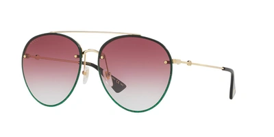 Shop Gucci Unisex Sunglasses Gg0351s In Red Grad