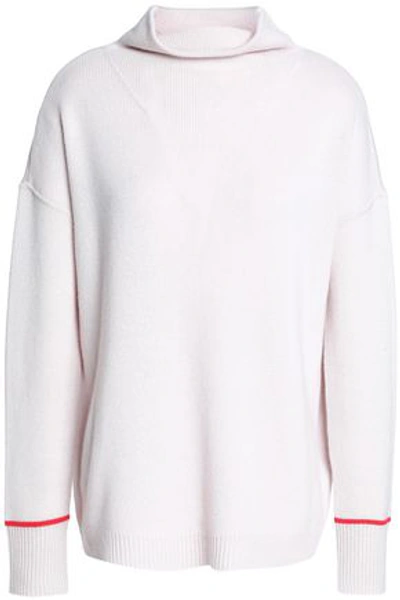 Shop Duffy Woman Cashmere Turtleneck Sweater Baby Pink