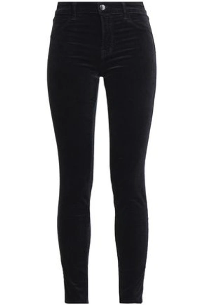 Shop J Brand Velvet Skinny Pants In Black