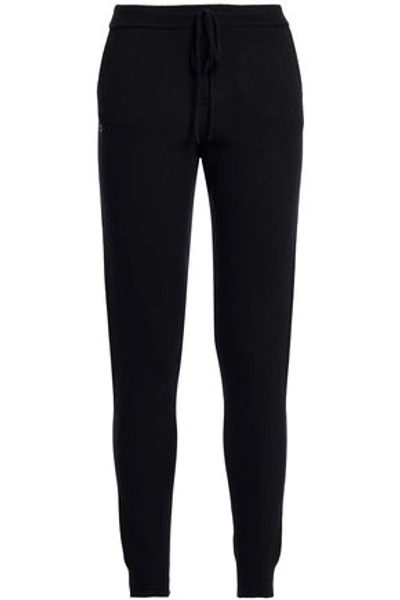 Shop Chinti & Parker Chinti And Parker Woman Intarsia Wool And Cashmere Track Pants Midnight Blue