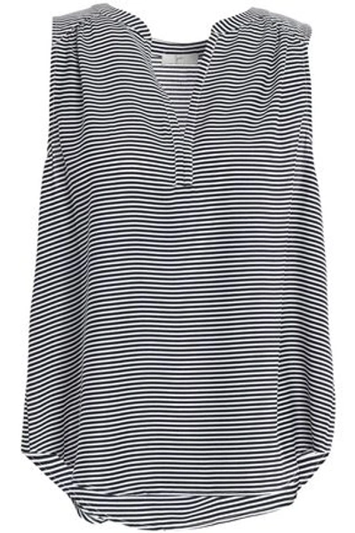 Shop Joie Woman Kotahi Striped Crepe Top Black