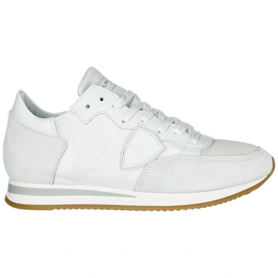 Shop Philippe Model Women's Shoes Suede Trainers Sneakers Tropez In White