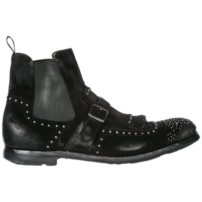 Shop Church's Men's Suede Ankle Boots Shanghai In Black