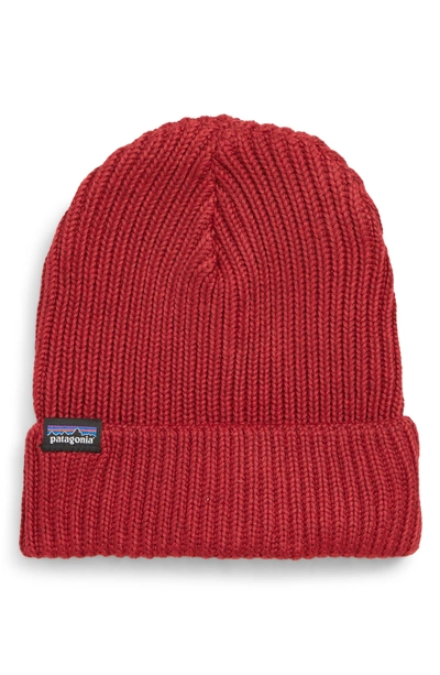 Shop Patagonia 'fisherman' Beanie - Red In Oxide Red