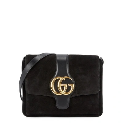 Shop Gucci Arli Medium Suede Shoulder Bag