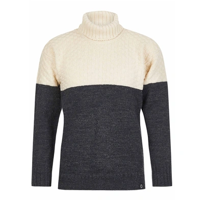 Shop Shackleton Signature Sweater - Cream-charcoal In Cream/charcoal