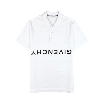 Shop Givenchy Logo-embroidered Piqué Cotton Polo Shirt