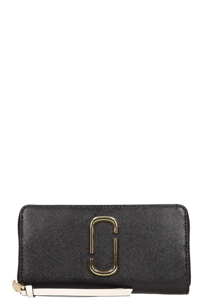 Shop Marc Jacobs Continental Black Leather Wallet
