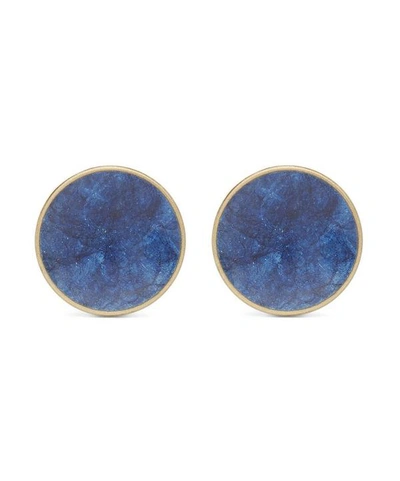 Shop Alice Made This Bayley Prussian Patina Cufflinks In Blue
