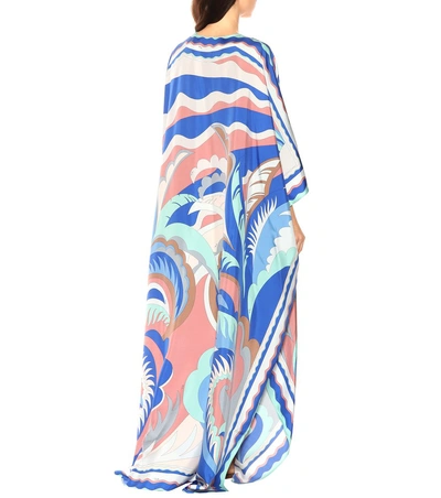 Shop Emilio Pucci Printed Silk Dress In Multicoloured
